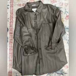 Abercrombie & Fitch Faux Leather Shirt